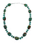 Native American Turquoise Sterling Silver Bead Necklace JX127124