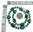 Native American Turquoise Sterling Silver Bead Necklace JX127124