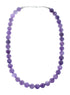 Amethyst Sterling Silver Native American Bead Necklace JX127161