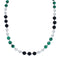 Malachite Onyx Sterling Silver Native American Bead Necklace JX127142