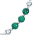 Malachite Onyx Sterling Silver Native American Bead Necklace JX127142