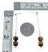 Sterling Silver Tiger Eye Bead Post Dangle Earrings JX127223