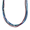 5-Strand Multicolor Sterling Silver Bead Necklace AX127250