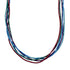5-Strand Multicolor Sterling Silver Bead Necklace AX127250