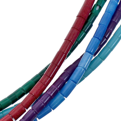 5-Strand Multicolor Sterling Silver Bead Necklace AX127250