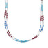 Native American Multicolor Hand Strung Liquid Silver 3-Strand Necklace AX127262