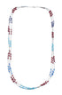 Native American Multicolor Hand Strung Liquid Silver 3-Strand Necklace AX127262