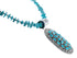 Native American Turquoise Multistone Silver Pendant Necklace Set AX127301
