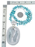 Native American Turquoise Multistone Silver Pendant Necklace Set AX127301