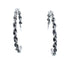 Navajo Twisted Sterling Silver Post Hoop Earrings JX127288