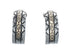 Genuine Sterling Silver And 14KG Navajo Post Hoop Earrings JX127304