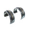 Genuine Sterling Silver And 14KG Navajo Post Hoop Earrings JX127305