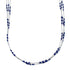 3 Strand Lapis Hand Strung Genuine Sterling Liquid Silver Necklace JX127341