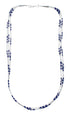 3 Strand Lapis Hand Strung Genuine Sterling Liquid Silver Necklace JX127341