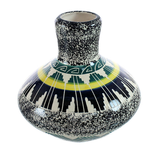 Native American Pottery Hand Crafted Navajo Pot By Agnes Woods JX127358