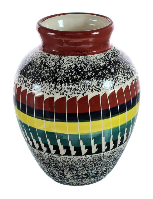 Native American Pottery Hand Crafted Navajo Pot By Agnes Woods JX127348