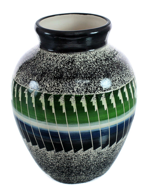 Native American Pottery Hand Crafted Navajo Pot By Agnes Woods JX127343