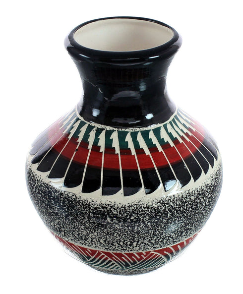 Native American Pottery Hand Crafted Navajo Pot By Agnes Woods JX127365