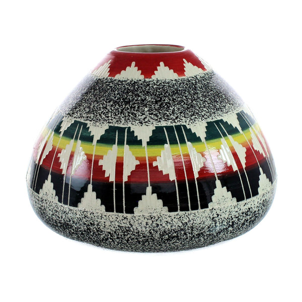 Native American Pottery Hand Crafted Navajo Pot By Agnes Woods JX127353