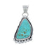 Native American Navajo Genuine Sterling Silver And Turquoise Pendant AX127445