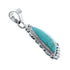 Native American Navajo Genuine Sterling Silver And Turquoise Pendant AX127445