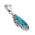 Native American Navajo Genuine Sterling Silver And Turquoise Pendant AX127447