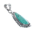 Native American Navajo Genuine Sterling Silver And Turquoise Pendant AX127448