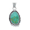 Native American Navajo Genuine Sterling Silver And Turquoise Pendant AX127452