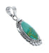 Native American Navajo Genuine Sterling Silver And Turquoise Pendant AX127452