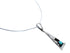 Navajo Sterling Silver Turquoise 18-1/8" Italian Snake Chain Pendant Necklace Set AX127465