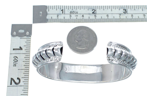 Native American Genuine Sterling Silver Cuff Bracelet AX127476