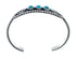 Navajo Authentic Sterling Silver Turquoise Cuff Bracelet AX127487
