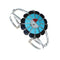 Zuni Multicolor Sun Authentic Sterling Silver Cuff Bracelet AX127475