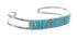 Zuni Sterling Silver Turquoise Inlay Cuff Bracelet AX127478