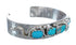 Turquoise Sterling Silver Zuni Effie Calavaza Snake Cuff Bracelet AX127480
