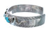 Turquoise Sterling Silver Zuni Effie Calavaza Snake Cuff Bracelet AX127480