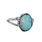Native American Authentic Sterling Silver Opal Ring Size 6 AX127473