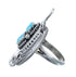 Native American Turquoise Silver Eagle Ring Size 7-1/2 AX127528