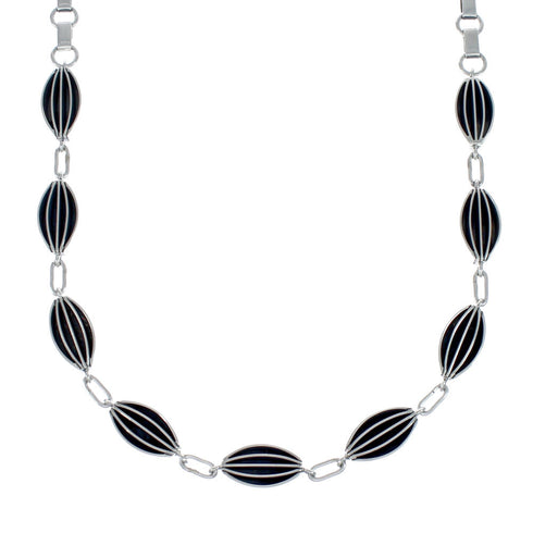 Genuine Sterling Silver Navajo Link Necklace AX127534