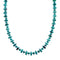 Native American Turquoise Sterling Silver Bead Necklace AX127606