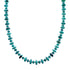 Native American Turquoise Sterling Silver Bead Necklace AX127606