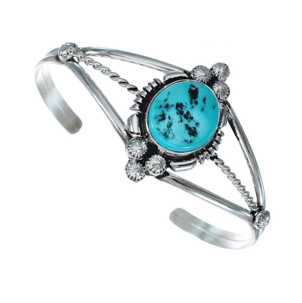 Turquoise And Sterling Silver Navajo Cuff Bracelet AX127663
