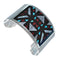 Multicolor Inlay Sterling Silver Zuni Cuff Bracelet AX127650