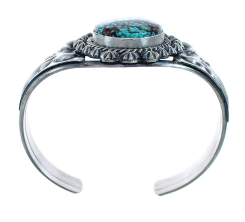 Native American Genuine Sterling Silver Turquoise Cuff Bracelet AX127665