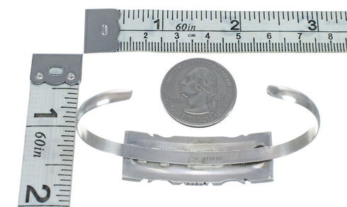 Sterling Silver Navajo Indian Turquoise Cuff Bracelet AX127666