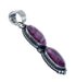 Authentic Navajo Purple Oyster Shell Sterling Silver Pendant JX127737