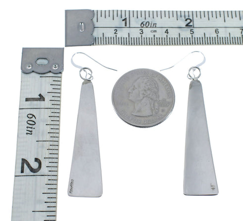 Native American Sterling Silver Bear Paw Hook Dangle Earrings JX127859