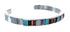 Zuni Multicolor Authentic Sterling Silver Jewelry Cuff Bracelet AX127696