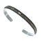 Navajo Authentic Sterling Silver 14 Karat Gold Cuff Bracelet AX127687