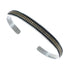 Navajo Authentic Sterling Silver 14 Karat Gold Cuff Bracelet AX127689